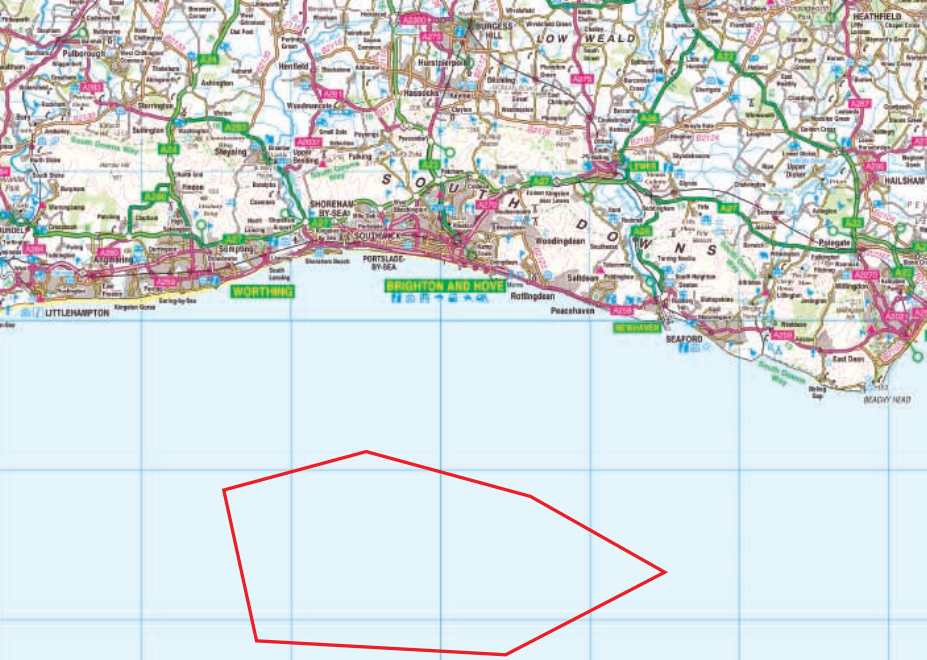Rampion Wind Farm Sussex Map Location