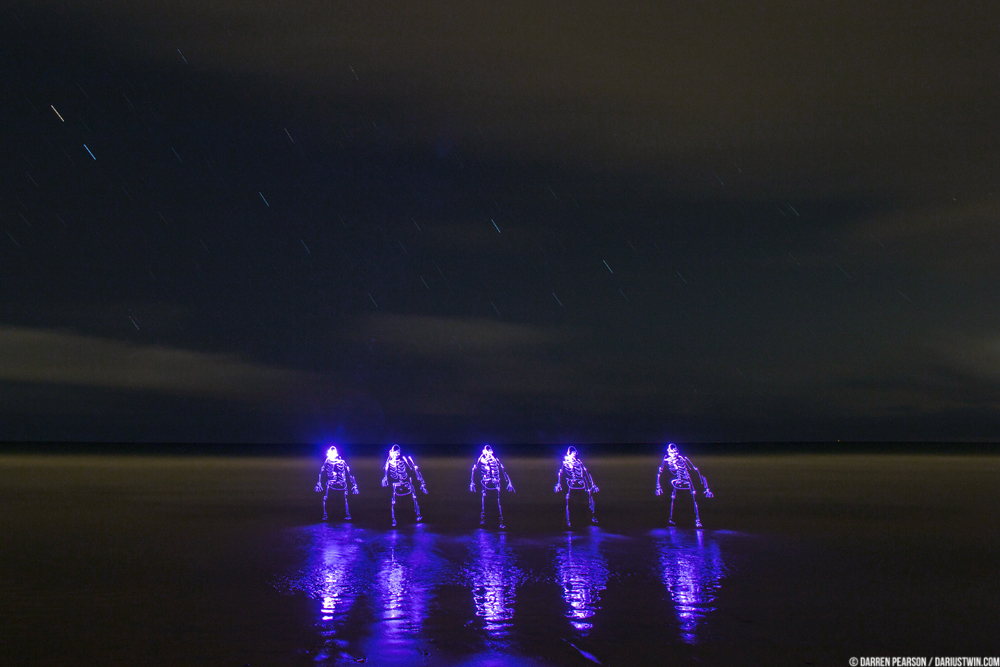Darius Twin - Light Leak Art - Skeletons on water