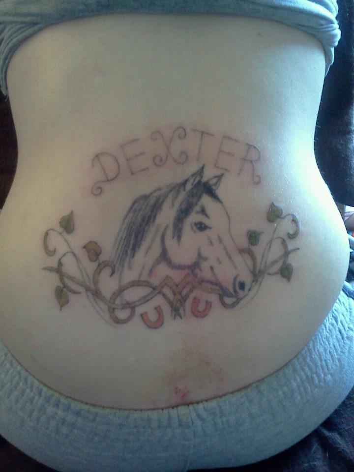 Awful horse tattoo rubbish