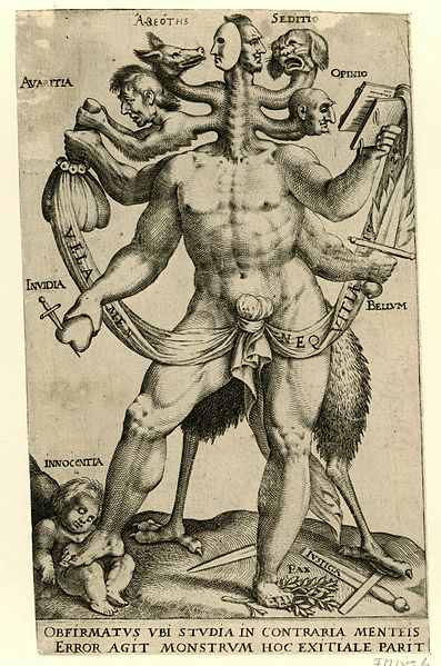 Medieval Monsters - Arminianism as five-headed monster