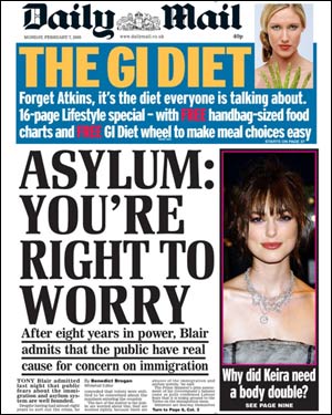 Daily Mail - Stupid Headlines - Immigration Worry