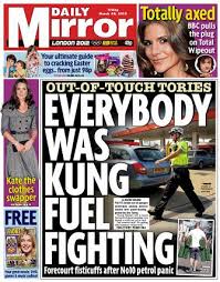 Daily Mirror - Stupid Headlines - Kung Fuel Fighting