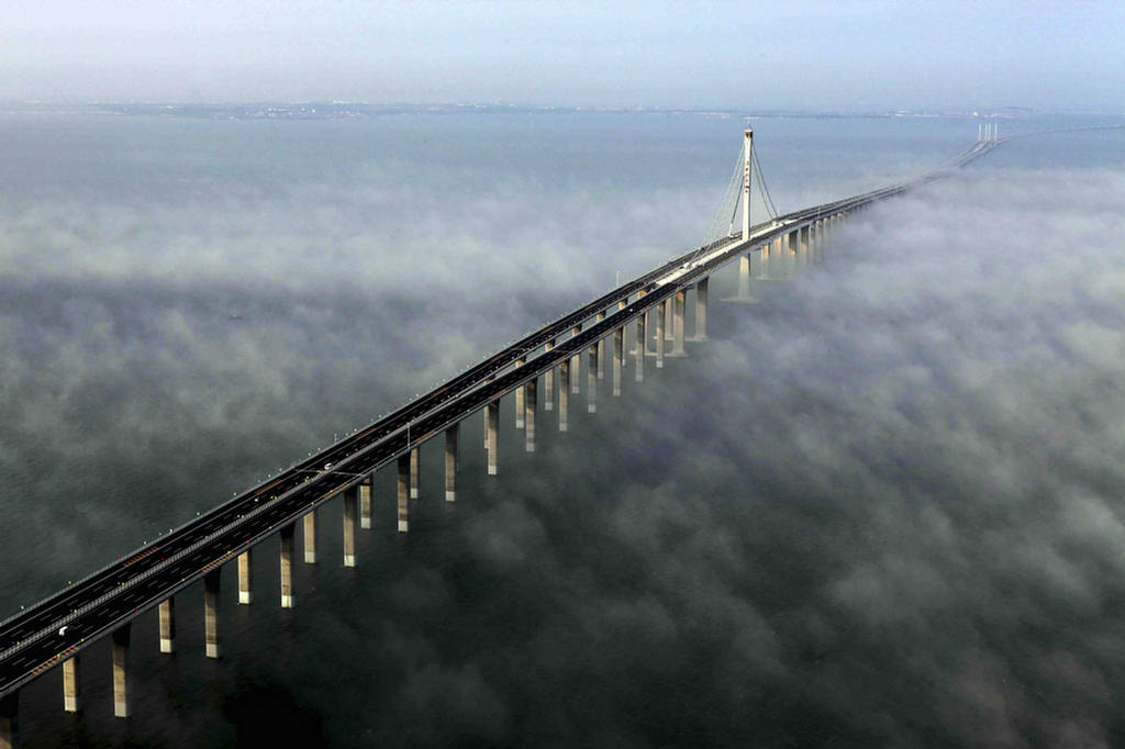 Danyang–Kunshan Grand Bridge - mist
