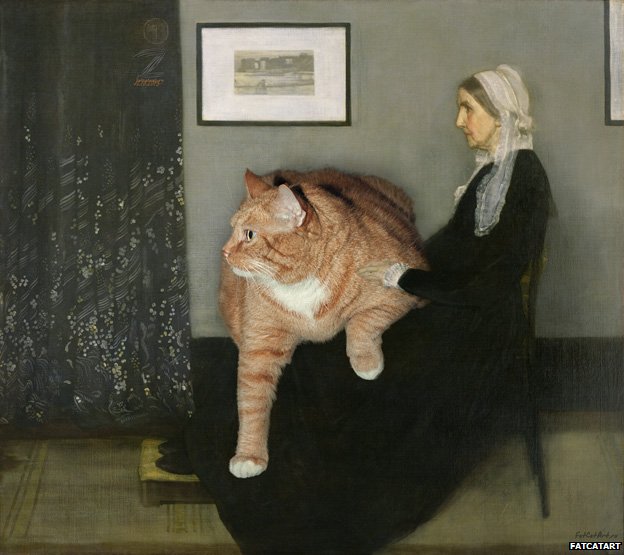 Svetlana Petrova Zarathustra - Cat Paintings Grey and Black No 1