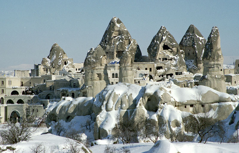 Cappadocia - Turkey Rock Formations - Göreme winter