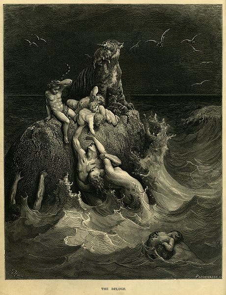 Gustave Dore - The Holy Bible - Plate I, The Deluge