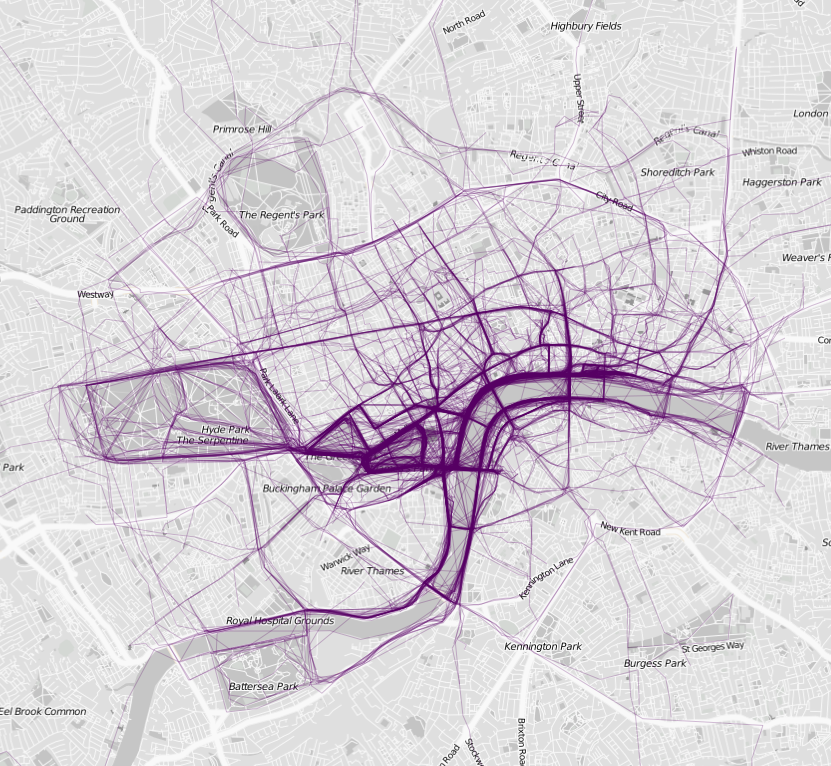 Interesting Graphs - Where People Run - London