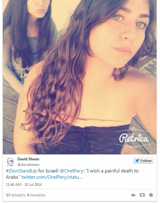 Israel Zionist Teen Tweet - horror