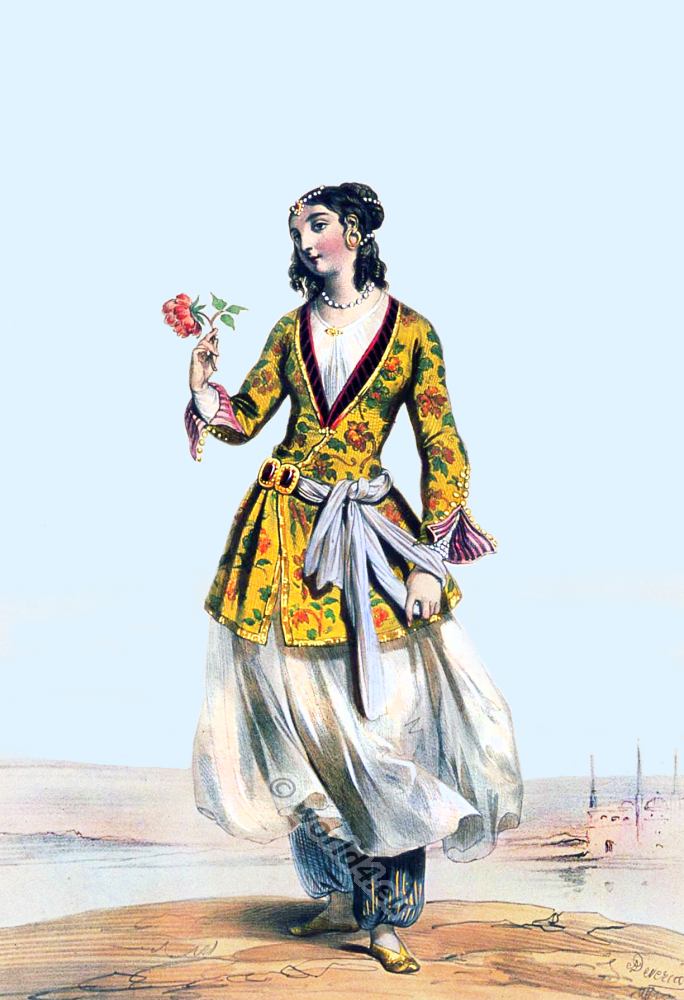 Medieval Persian Ottoman Clothes - persian Female 19th Century