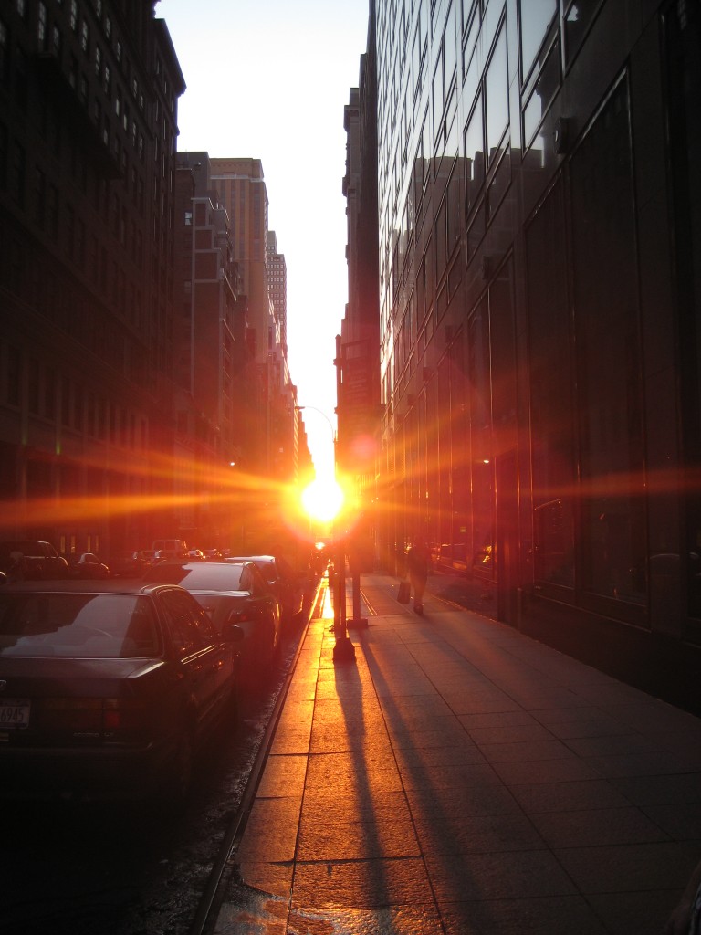 Manhattanhenge - big red sun 2