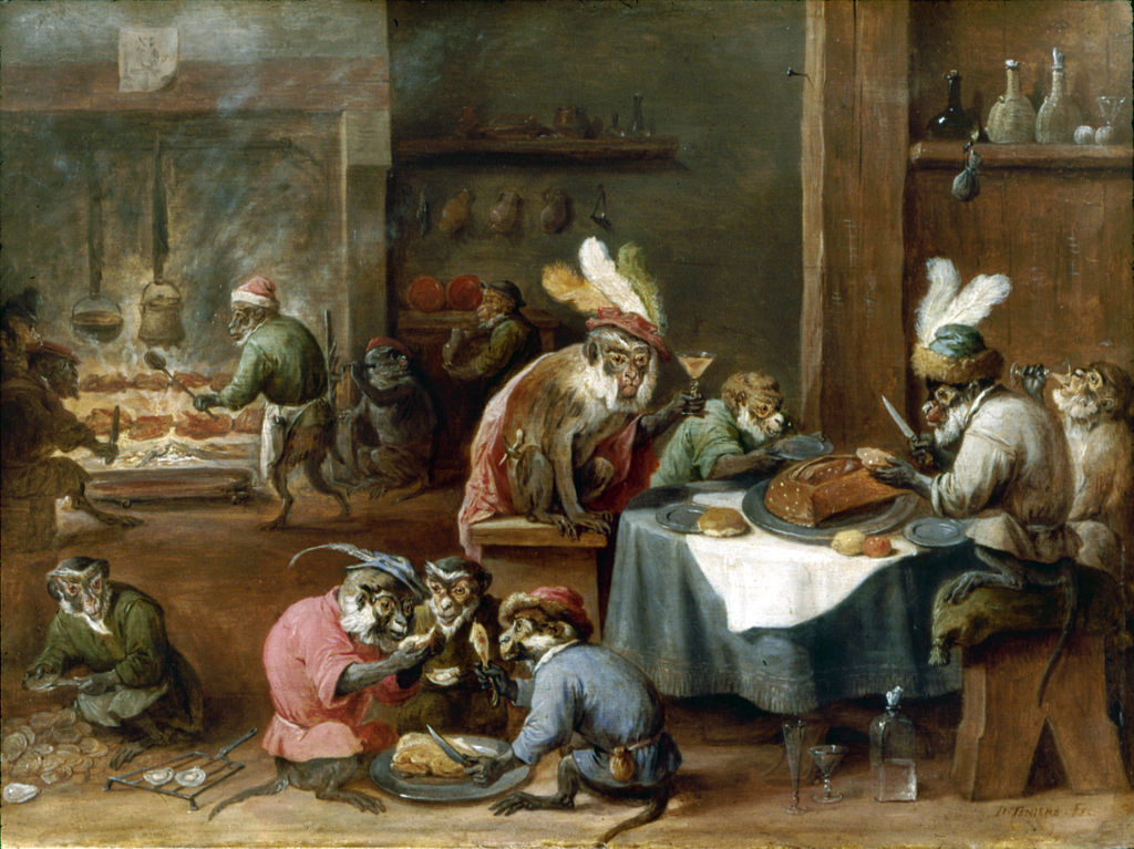 Best Baroque Painting - David Teniers the Younger costumed apes