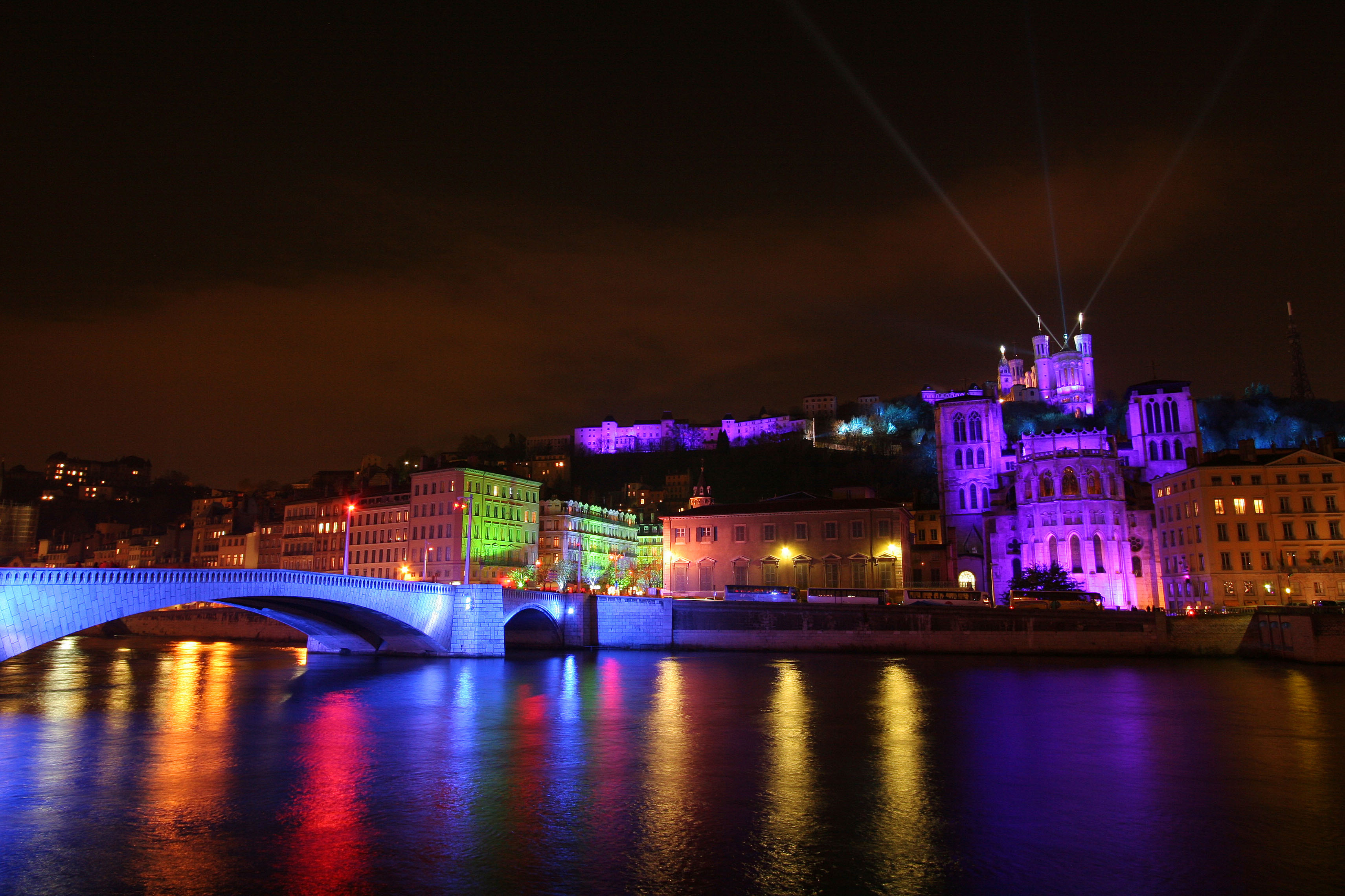 Lyon Festival Of Light - Bonaparte bridge 2