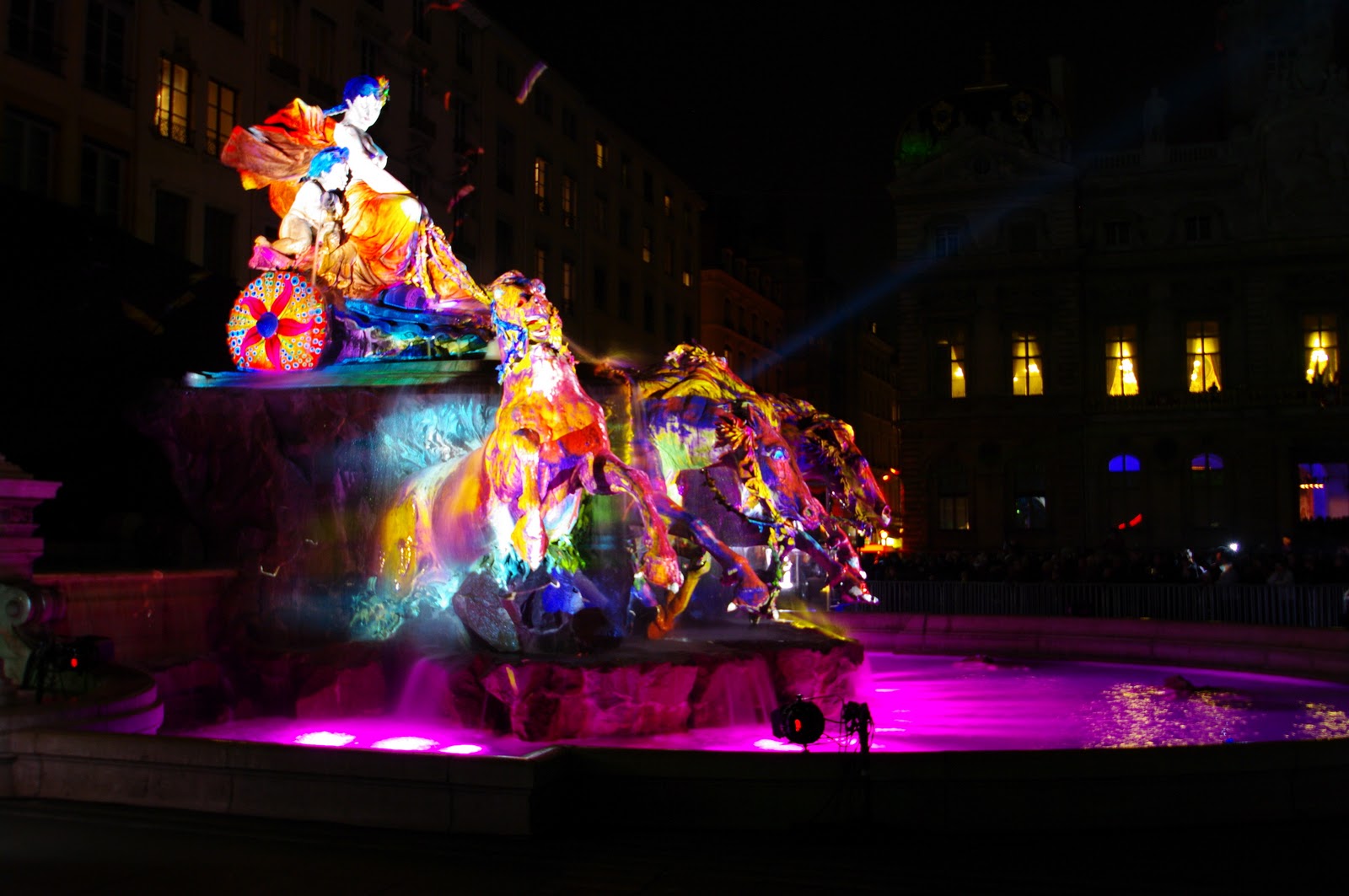 Lyon Festival Of Light - Fountain