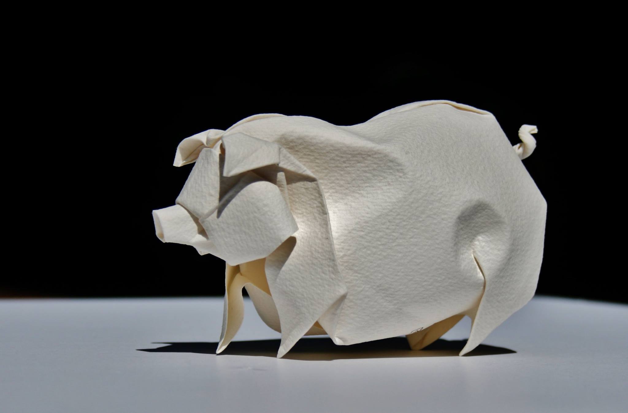 Hoàng Tiến Quyết Wet Fold Origami Pig