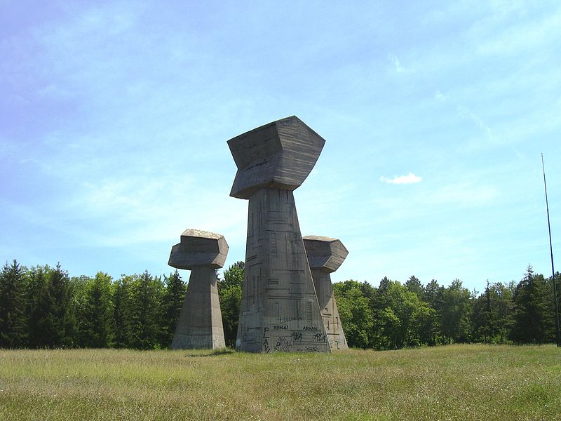 Abandoned Yugoslavian Monuments - Serbia - Monument Three fists