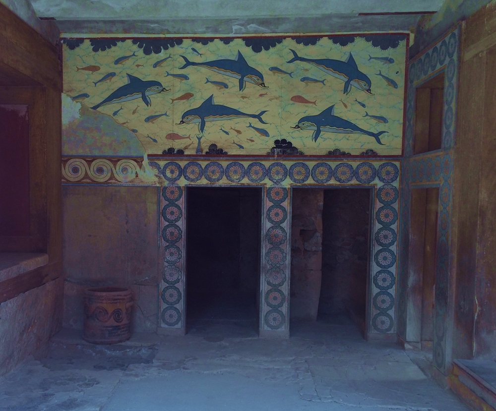 Dolphin Freize - Knossos, Iraklion Palace Crete