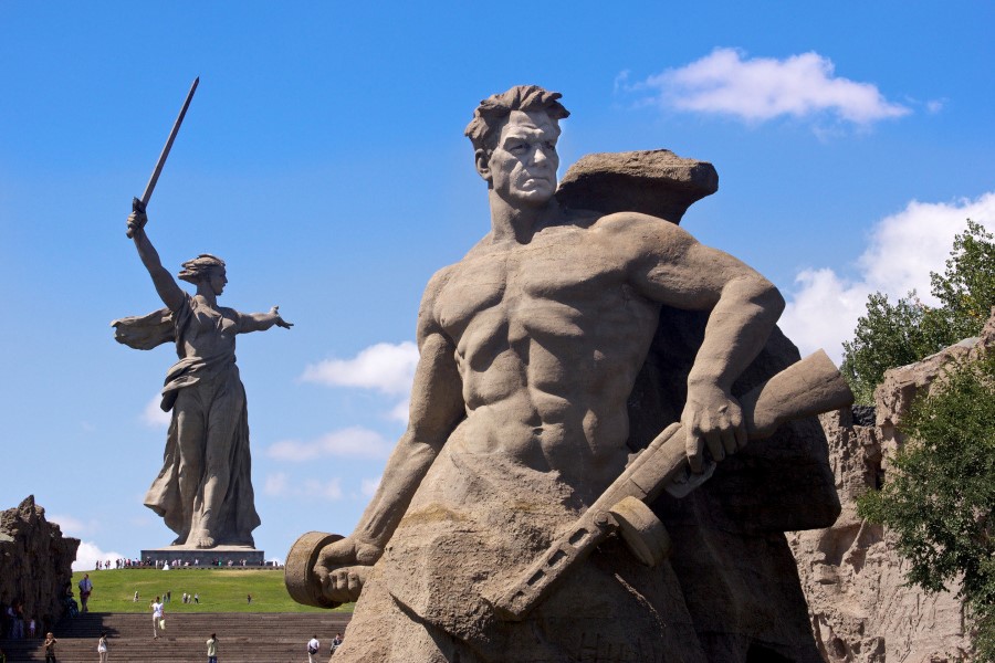 The Mother Land Statue - Volgograd in the distance