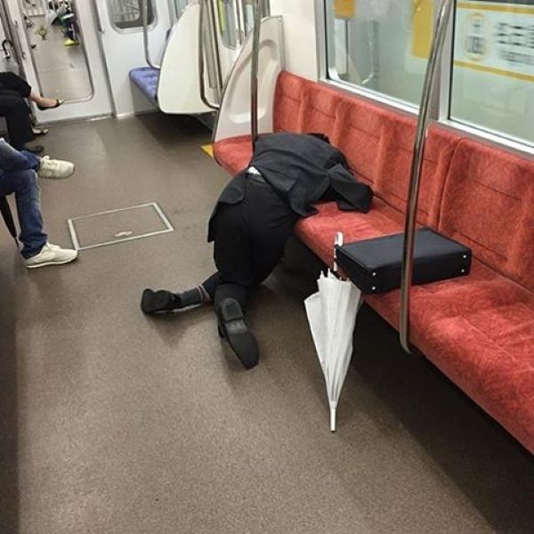 Japanese Sleeping In Public 1