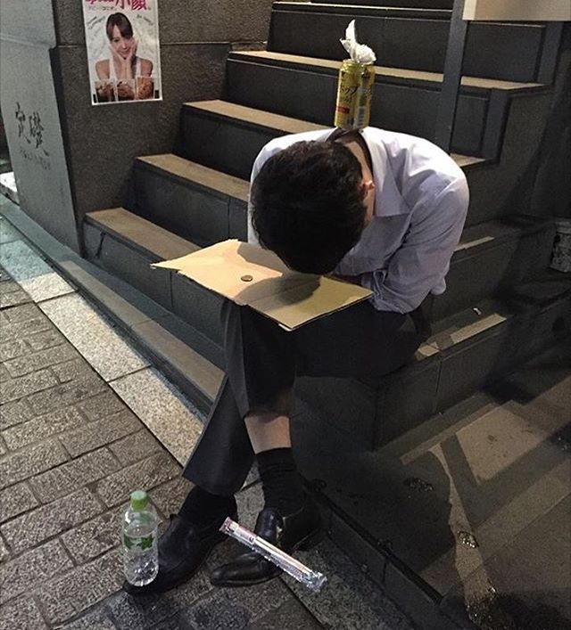 Japanese Sleeping In Public 4