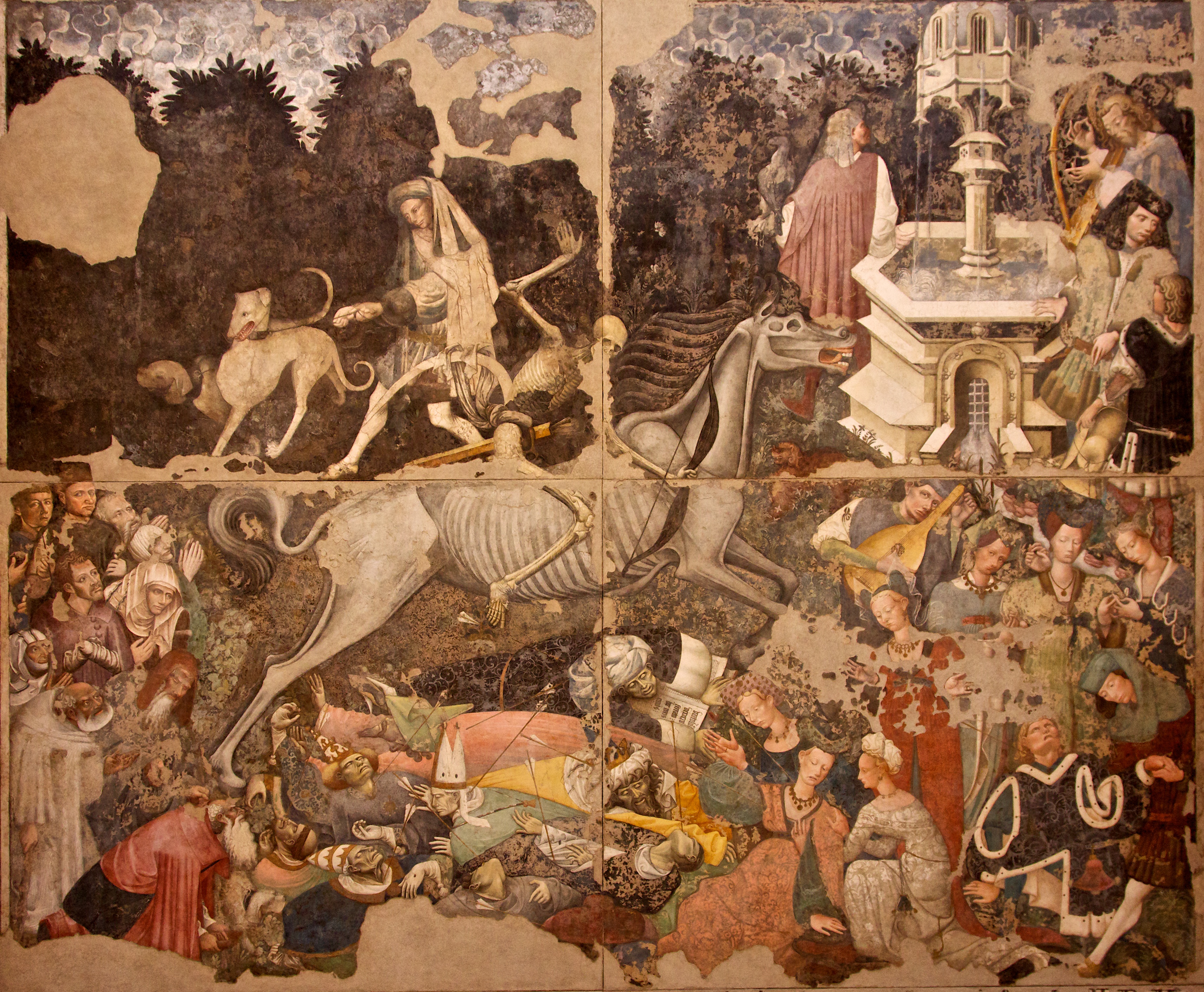 Triumph of Death (wall painting), c. 1448, Palazzo Abatellis