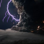 Ice Volcano Lightning - Electric Storm In Volcanic Ash
