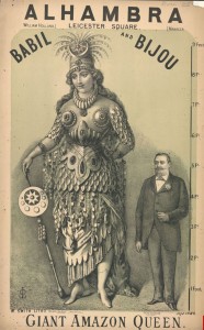 Victorian Freak Show Posters - Babil & Bijou - Giant Amazon Queen