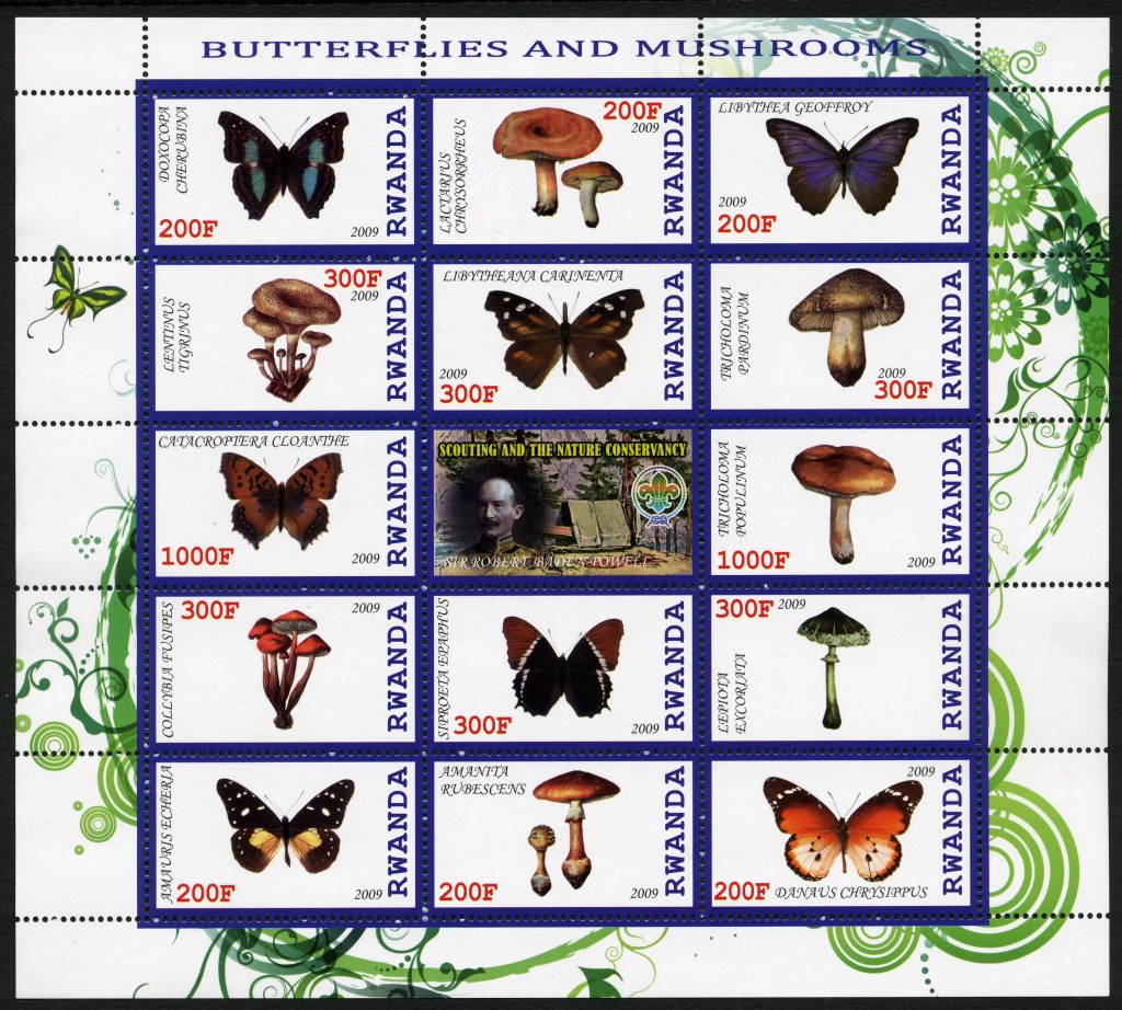 Strange Stamps - Fungus - Rwanda 2