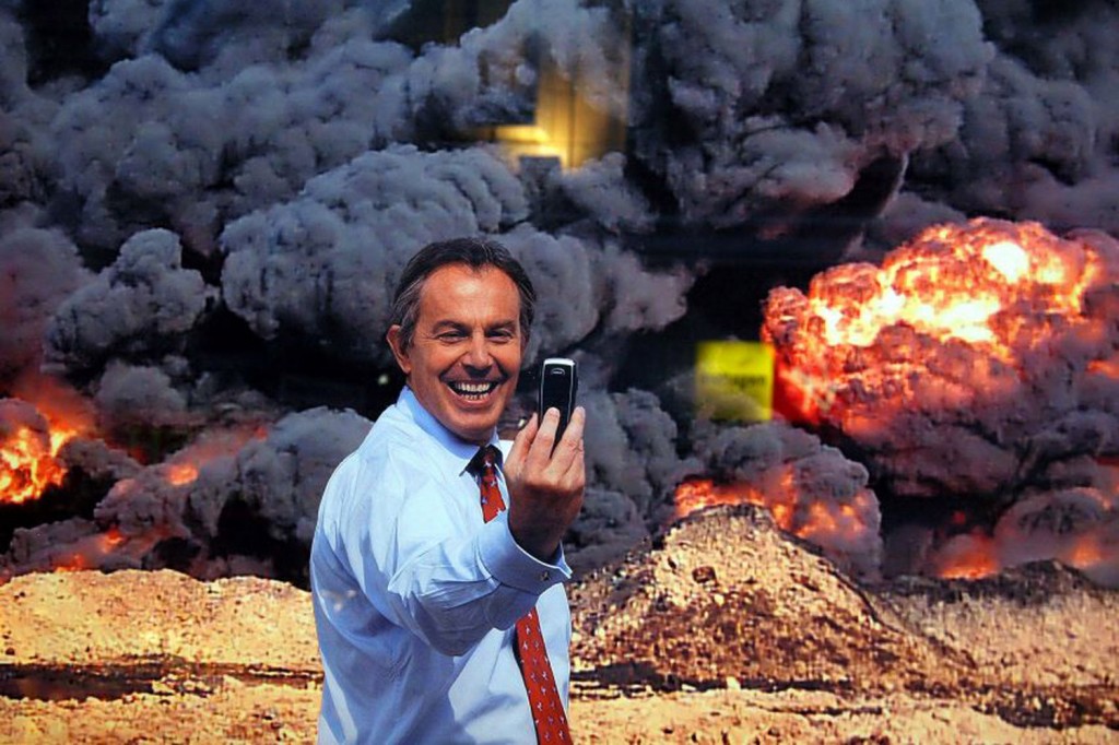 Arrest Tony Blair - explosion selfie