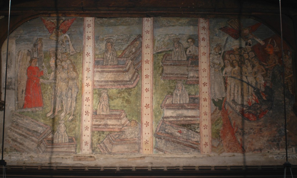 Doom Paintings Medieval - St Mary's Church - North Leigh 15th century