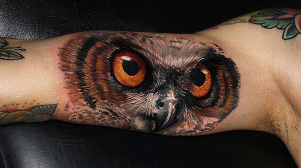 Owl Tattoo - 3D - Lazer Horse