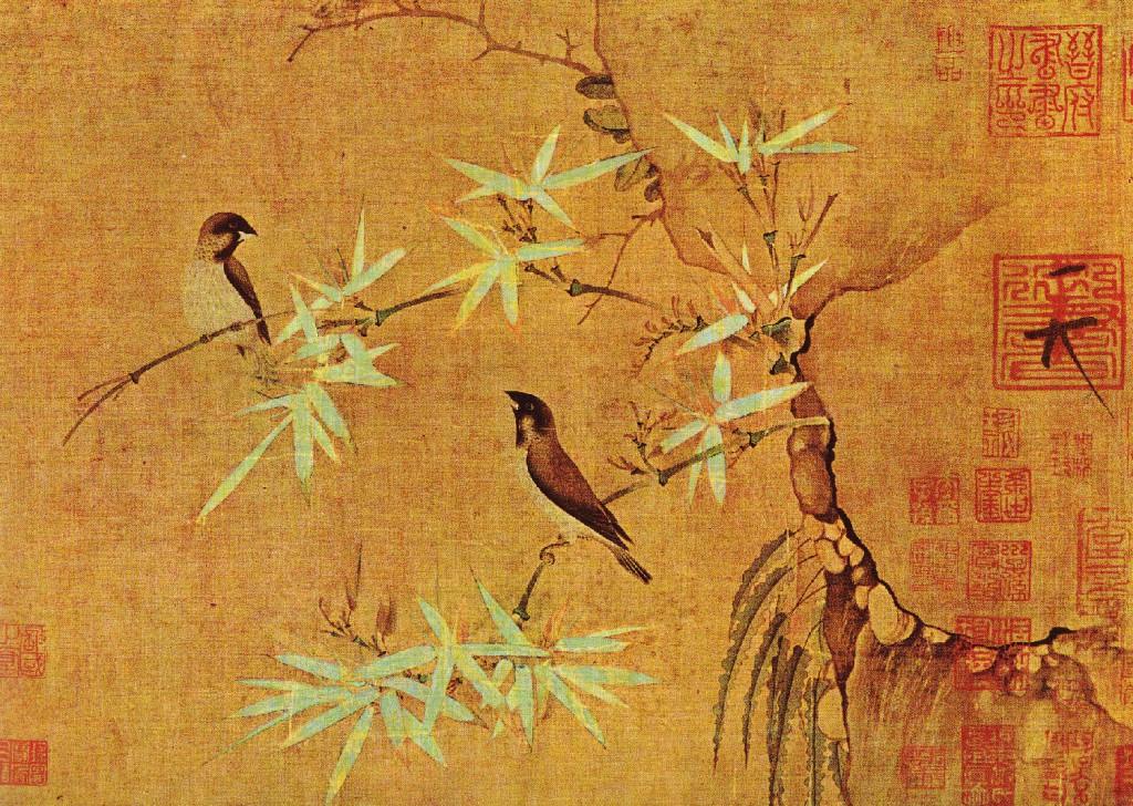 Emperor Huizong - Finches and Bamboo