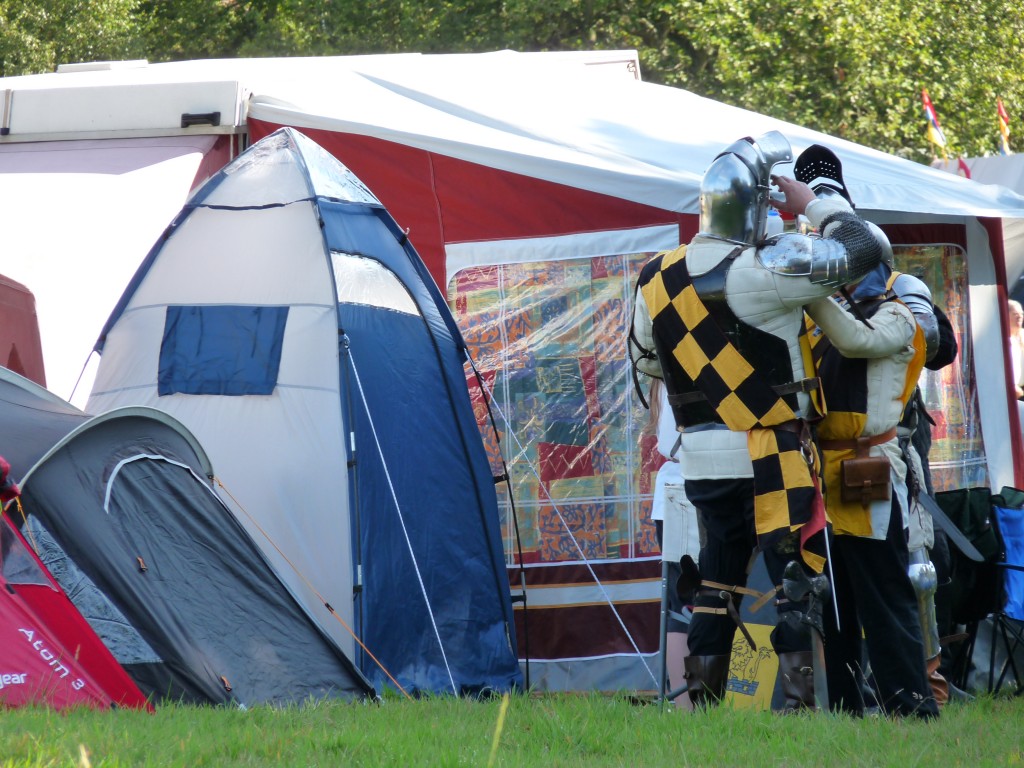 Herstmonceux Medieval Festival - knights by tents