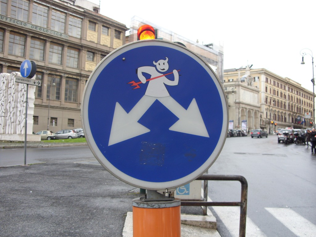 Clet Abraham - Devil Man Sign