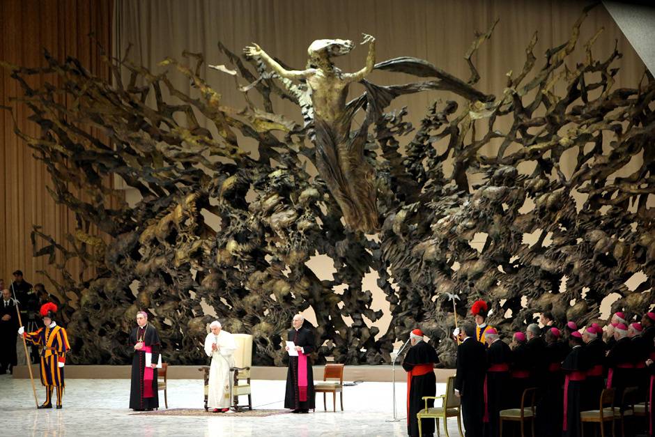 The Resurrection": Pope's Intriguingly Sinister Sculpture • Lazer ...